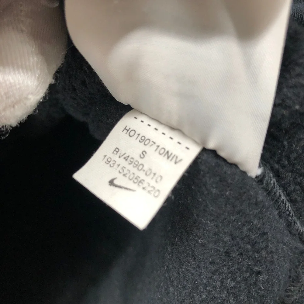 Nike Gold Foil Just Do It 1/4 Zip Cropped Sweatshirt Womens S Black Relaxed